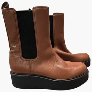 Vince Brinton Water Resistant Leather Lug Sole Chelsea Boots